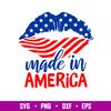 Made in America Lip, Made In America Lips Svg, Usa Flag Lips Svg, America Svg, png,dxf,eps file.jpg