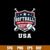 Softball Usa Support The Team Svg, Softball Svg, Png Dxf Eps File.jpg