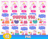 Peppa Pig Bundle Png, Peppa Pig Family Png, Peppa Pig Birthday Girl Png, Peppa Pig Clipart Bundle.jpg