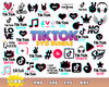 TikTok Logo Bundle Svg, TikTok Birthday Svg, TikTok Queen Svg, Peace Love TikTok Png.jpg