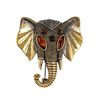 Elephant Brooch Ganesha Africa Animal Jewelry Gold Brass Amber Jewelry Brooch Men Women Hippie Jewelry Vintage Style.jpg