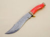 HANDMADE DAMASCUS STEEL HUNTING BOWIE KNIFE WITH TURQUOISE HANDLE GIFT FOR HIM (1).jpg