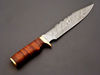 Custom Handmade Damascus Steel Hunting Knife with Brown Resin & Brass Guard Handle (7).jpg