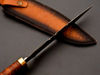 Custom Handmade Damascus Steel Hunting Knife with Brown Resin & Brass Guard Handle (8).jpg