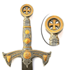 The Custom Damascus Steel Templar Crusader Medieval Knights Arming Sword (1).png