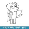 Bluey Lucky Outline in svg, transparent png, dxf, eps formats ready for download