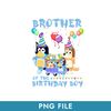 bluey brother Of the Birthday boy in transparent png formats ready for download