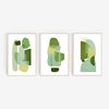 3 abstract prints in green and yellow tones are available for download
