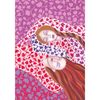 Sisters on a Carpet pink lilac red colors home decor wall