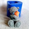 Teddy bear with a flower soap