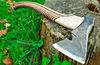 Custom Handmade Tomahawk, Engraved Viking Axe, Carbon Steel Axe, Beautiful Axe Gift, Leather Sheath, Wooden Gift Box (8).jpg