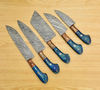 Damascus steel Chef knives Handmade knives Custom knives Kitchen cutlery Knife set High-quality knives Sharp blades Wooden handles Rust-resistant knives (1).jpg