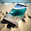 bekhan_Smartphone_in_the_sand_on_the_beach_against_the_backdrop_5f3e4e04-90a4-4f0a-803b-77ede88343f3.png