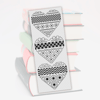 heart cross stitch blackwork bookmark pattern