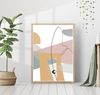 Abstract Printable Art, Three Posters, Yellow Pink Wall Art, Abstract Triptych Modern Artwork Set Of 3 Prints Home Decor