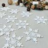 Christmas tree decorations crochet snowflakes white.jpg