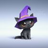 Black Cat In A Witch Hat_01.jpg
