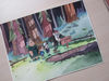 Gravity Falls-Mabel Pines-Bottom Pit-Dipper-Stanley-Cartoon Watercolor Painting-Dark Painting-Green Drawing-Forest-5.JPG