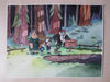Gravity Falls-Mabel Pines-Bottom Pit-Dipper-Stanley-Cartoon Watercolor Painting-Dark Painting-Green Drawing-Forest-4.JPG