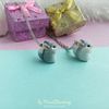 2 chinchillas on chains pendant necklaces