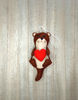 Felt otter. Otter with a red heart. Otter toy. New Year's decor otter. New Year's ornament otter.jpg