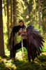 Maleficent cosplay, black angel wings, devil wings, cosplay larp cloth, the witcher costume, demon slayer, final fantasy, articulating wings, black crow wings,