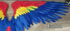 anime cosplay wings, scarlet macaw wings, bluebird wings, parrot wings, movable wings, articulated wings, angel wings, flapping wings, wings for cosplay, photo