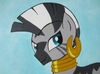 My Little Pony- Zecora- Zebra-pony-Friendship Is Magic MLP-gray acrylic painting-cartoon on canvas-cartoon-3.JPG