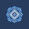 Mandala blue cross stitch pattern-2