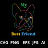 Multicoloured Best Friend Dog T-Shirt Design (4500 × 5400 px) (1).png