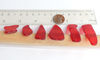 top drilled red seaglass