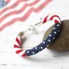 American Flag Beaded Bracelet for Men and Women