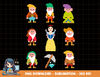 Disney Snow White & Pixelated Dwarfs Graphic T-Shirt png, sublimation, digital print.jpg