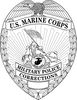 Marine Corps Military police Corrections Police Eagle top Badge vector black outline Cnc Cutting, Laser, metal engraving file.jpg