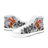 The Flash High Top Canvas Shoes for Fan, Women and Men, The Flash High Top Canvas Sneaker, The Flash Marvel Sneaker