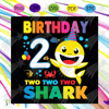 Birthday 2 Years Old Baby Shark Svg, Birthday Svg, 2nd Birthday Svg, Baby Shark Birthday, Shark Birthday Svg, Kids Birthday Svg, Toddler Birthday Svg, 2nd Shark