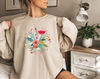 Grow Positive Thoughts Tee, Floral Sweatshirt, Bohemian Style, Butterfly Top, Trending Right Now, Women's Graphic T-shirt - 4.jpg