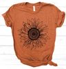 Sunflower Floral Tee Shirt, Flower Garden Shirt, Womens Fall Spring Summer Sunshine TeeT Shirt, Gardener Gifts - 2.jpg