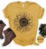 Sunflower Floral Tee Shirt, Flower Garden Shirt, Womens Fall Spring Summer Sunshine TeeT Shirt, Gardener Gifts - 3.jpg