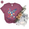 4th of July Chicken Shirt, Fourth of July T Shirt, Floral Chicken Graphic Tees, America Vneck Tshirts, Patriotic Mom Shirt, Gift for Her - 5.jpg
