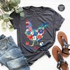 4th of July Chicken Shirt, Fourth of July T Shirt, Floral Chicken Graphic Tees, America Vneck Tshirts, Patriotic Mom Shirt, Gift for Her - 3.jpg