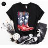 4th of July Shirt, Patriotic TShirt, Cowboy Boots T Shirt, Graphic Tees for Women, Fourth of July, Freedom Girls T-Shirt, Country Clothing - 3.jpg
