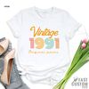 32st Birthday Shirt, Vintage T Shirt, Vintage 1991 Shirt, 32st Birthday Gift for Women, 32st Birthday Shirt Men, Retro Shirt, Vintage Shirts - 4.jpg