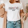 Bachelorette Party Shirts, Personalized Gifts for Bride, Custom Bride T-Shirt, Floral Bride Shirts, Custom Bride Gifts, Bridal Party Gift - 1.jpg