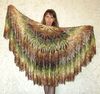 Multicolor crochet shawl, Hand knit warm Russian Orenburg shawl, Shoulder wrap, Goat down stole, Woolen cape, Cover up, Lace kerchief, Gift for wife.JPG