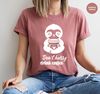 Funny Sloth T-Shirt, Birthday Gifts for Her, Cute Animal Outfit, Coffee Graphic Tees, Don't Hurry Drink Coffee, Lazy Sloth Vneck Tshirt - 5.jpg