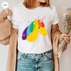 LGBTQ Unicorn Shirt, Pride Toddler Shirts, Lesbian Vneck Tshirts, Trans Graphic Tees, Pride Month Outfit, Protect Queer Kids, Bisexual Gifts - 4.jpg