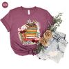 Books and Flowers Tshirt, Librarian Tshirts, Reading Gifts for Bookworm, Retro Books Shirt, Wild Flower Shirts, Floral Books Shirt - 4.jpg