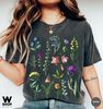 Botanical Shirt, Vintage Floral T-shirt, Flower Tee, Vintage Botanical, Wildflower Botanical Print, Oversized Shirt, Graphic Tshirt - 1.jpg