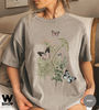 Flower t-shirt  Gift for her  Women trendy tshirt  Spring concept  Wild meadow flower nature tee  Floral Tee  Gardener Botanical Shirt - 3.jpg